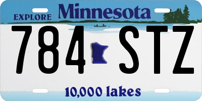 MN license plate 784STZ