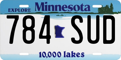 MN license plate 784SUD