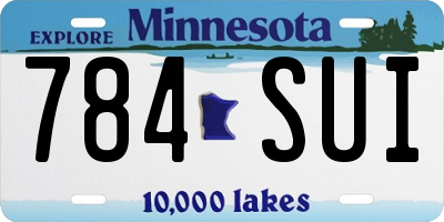 MN license plate 784SUI