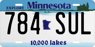 MN license plate 784SUL