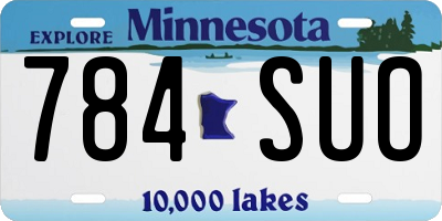 MN license plate 784SUO