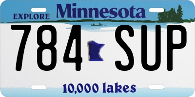 MN license plate 784SUP