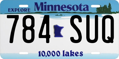 MN license plate 784SUQ