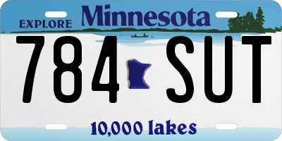 MN license plate 784SUT