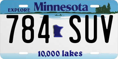 MN license plate 784SUV