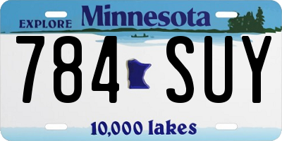 MN license plate 784SUY