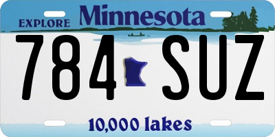 MN license plate 784SUZ