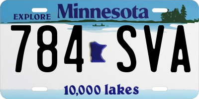 MN license plate 784SVA