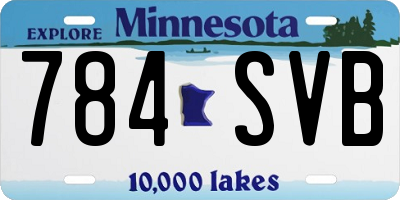 MN license plate 784SVB