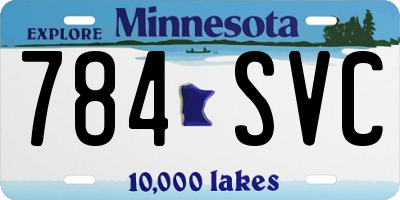 MN license plate 784SVC