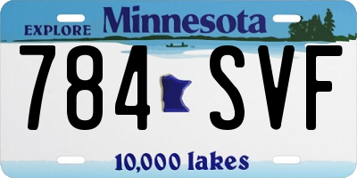 MN license plate 784SVF