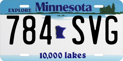 MN license plate 784SVG