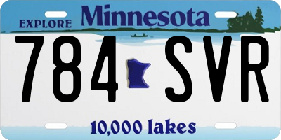 MN license plate 784SVR