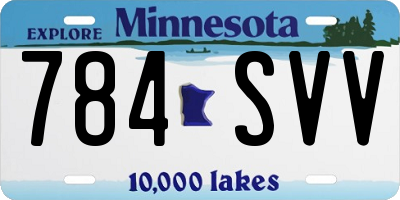 MN license plate 784SVV
