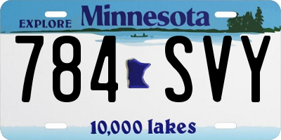 MN license plate 784SVY
