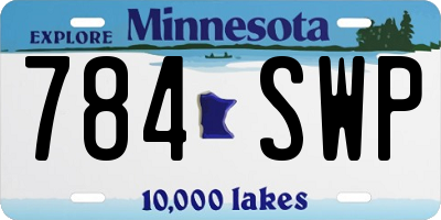 MN license plate 784SWP