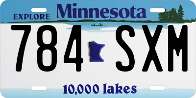 MN license plate 784SXM