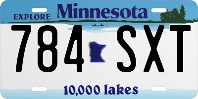MN license plate 784SXT