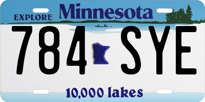 MN license plate 784SYE