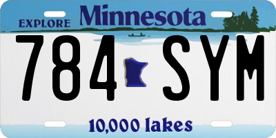MN license plate 784SYM