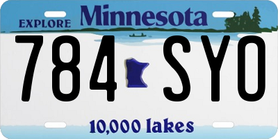 MN license plate 784SYO