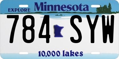 MN license plate 784SYW