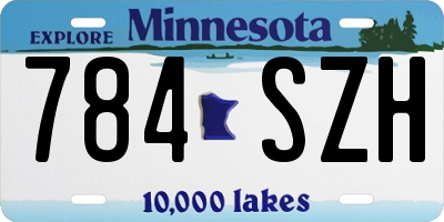MN license plate 784SZH