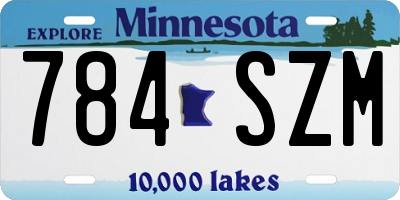MN license plate 784SZM