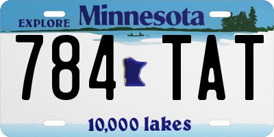 MN license plate 784TAT