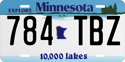 MN license plate 784TBZ