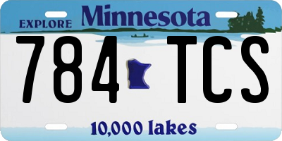 MN license plate 784TCS