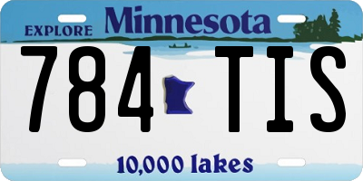 MN license plate 784TIS