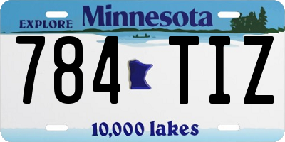 MN license plate 784TIZ