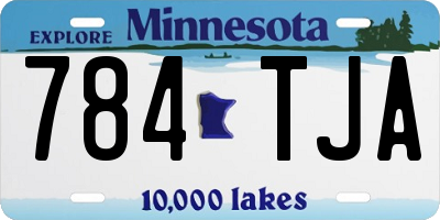 MN license plate 784TJA