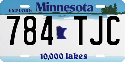 MN license plate 784TJC