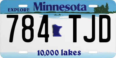 MN license plate 784TJD