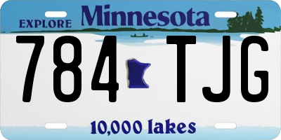 MN license plate 784TJG