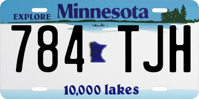 MN license plate 784TJH