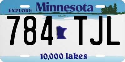 MN license plate 784TJL