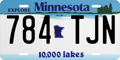 MN license plate 784TJN