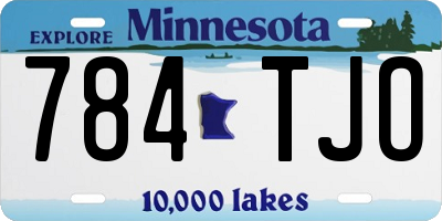 MN license plate 784TJO