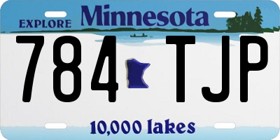 MN license plate 784TJP
