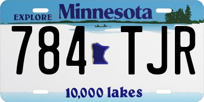 MN license plate 784TJR