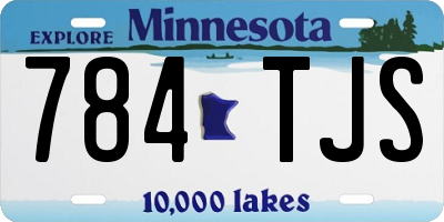 MN license plate 784TJS
