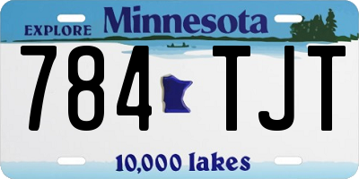 MN license plate 784TJT