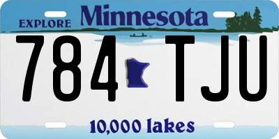 MN license plate 784TJU