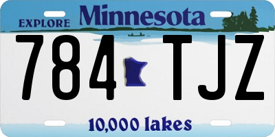 MN license plate 784TJZ
