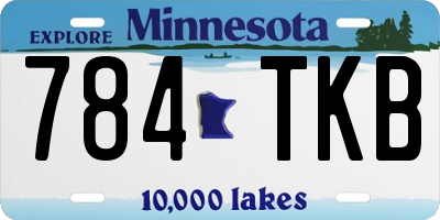 MN license plate 784TKB