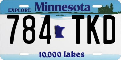 MN license plate 784TKD