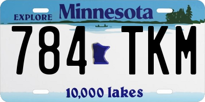 MN license plate 784TKM